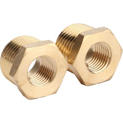 2 stuks Messing Zeskant Verloopbus 12 NPT Mannelijk naar 14 NPT Vrouwelijk Buis Slang Adapter Auto Accessoires