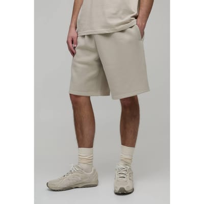 Essential Baggy Fit Jersey Short | Stone | Size XS