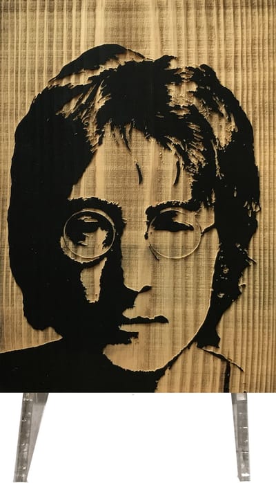CharredArt - Houten Bord John Lennon | Beatles - Hout kunst - Huis decoratie woonkamer - Wanddecoratie accessoires - Interieur - Muzieklegende - Kerstcadeau