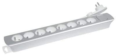 Stopcontacten met interne kabel en platte stekker 8x met 1,4 m kabel