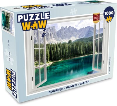 Puzzel Doorkijk - Bomen - Water - Legpuzzel - Puzzel 1000 stukjes volwassenen