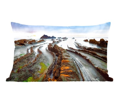 Sierkussens - Kussentjes Woonkamer - 50x30 cm - Mist - Rotsen - Water - Natuur