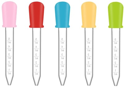 Set van 5 Transparante Siliconen Pipetten van 5 ml met Reinigingsborstel voor Snoep, Knutselen en Plantenzorg