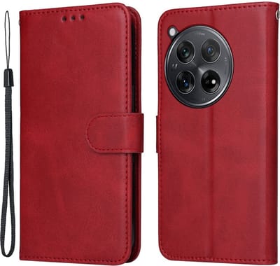 Coverup Hoesje - Geschikt voor OnePlus 12R Hoesje - Coverup Book Case - Rood