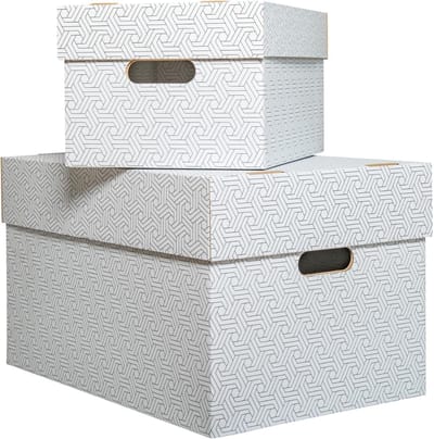 Stevige Opbergdoos met Deksel XL (50x35x30.5 cm) - Gemaakt van Gerecycled Karton