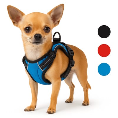 Harnas hond – honden tuigje – harnas hond anti trek – hondentuigjes – hondentuig anti trek – Flamingo Balou – blauw – maat XS – A:25-45cm B:30-45cm