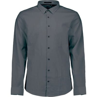 No Excess Shirt with linen dark steel