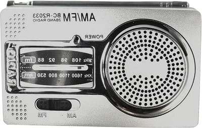 Draagbare FM Radio - Zakradio Transistorradio - Muziek Luisteren - Ingebouwde Luidspreker - 9.5 x 6.9 x 2.98 cm - Zwart