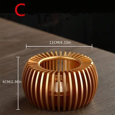 Goud Holle Aluminiumlegering Theepot Warmer Koffiepotten Kaarsbasis Verwarmer Kachel Huishoudelijke Glazen Theepot Thee Kachel Melkwarmer Standaard