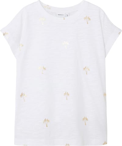 Name it t-shirt meisjes - wit -NKFdanushia - maat 116
