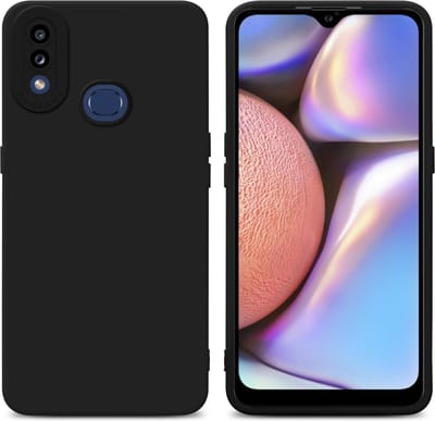 Cadorabo Hoesje geschikt voor Samsung Galaxy A10s / M01s in FLUID ZWART - Beschermhoes gemaakt van flexibel TPU silicone Cover Fluid Case