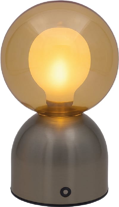 Luxus Europe - Tafellamp Touch Lina Zilver - Draadloze LED Tafellamp Binnen - USB-C Oplaadbaar - Touchbediening - Dimbaar - 3 Lichtkleuren