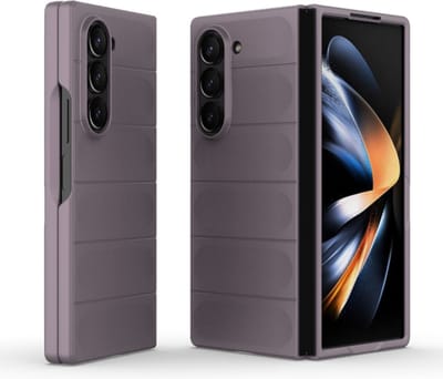 Hoesje geschikt voor Samsung Galaxy Z Fold 6 - Techsuit Magic Shield Silicone Back Cover - Paars
