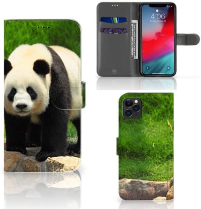 Apple iPhone 11 Pro Max Telefoonhoesje met Pasjes Panda