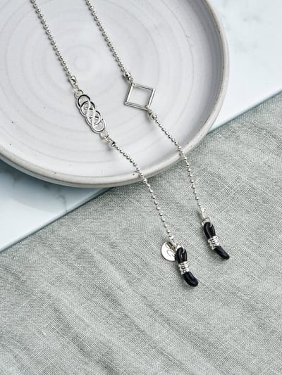 Zonnenbrilkoord - Zilveren brillenketting - Zilveren bedels - Brillenkoord Zilver | SUNNY CORDS