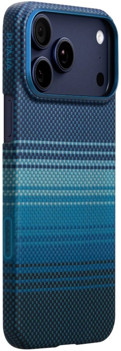 PITAKA Ultra-Slim Case - Hoesje Geschikt voor Apple iPhone 17 Pro - Compatibel met MagSafe - 600D Aramidevezel Back Cover - Ultra Dun - Moonrise