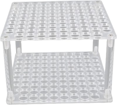 Multifunctionele Acryl Make-up Borstelhouder met 96 Slots, Perfect voor Kantoor en Organisatie, Wit en Transparant