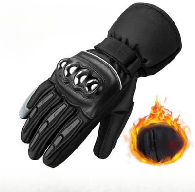 KZQ Motorhandschoenen Heren Waterdicht Winddicht Thermisch Geïsoleerd Touchscreen Antislip Motorrijden Winter zwart