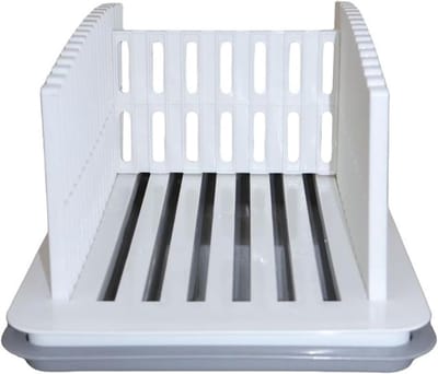 Broodsnijder - Keukenplan opzetstuk - Gelijkmatig snijden - Opvouwbaar ontwerp - 37 cm - Wit