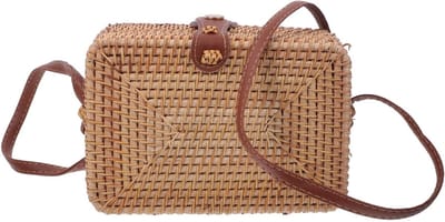 2 Stuks Rieten Tas, Boho Handtas, Vintage Shopper, Geweven Schoudertas, Stro Strandtassen, Rieten Schoudertas, Duurzame Modeaccessoires