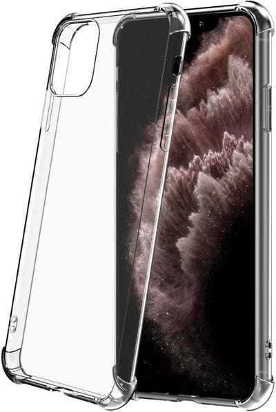 Geschikt voor iPhone 11 Pro Max Telefoonhoesje Schokbestendig Transparant met Stootrand - Siliconen TPU ShockProof Back Cover Case Doorzichtig - ProtX