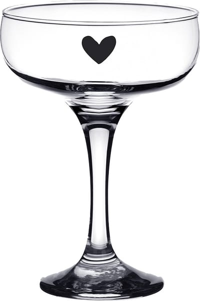 Clayre & Eef Champagneglas 150 ml Glas Hart