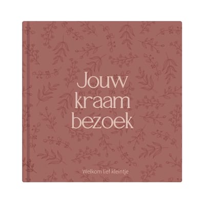 Writemoments Kraambezoekboek - Herinneringen aan de kraamtijd - Terra roze