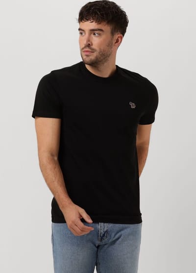 Paul Smith Mens Slim Fit Ss Tshirt Zebra Polo's & T-shirts Heren - Zwart - Maat S