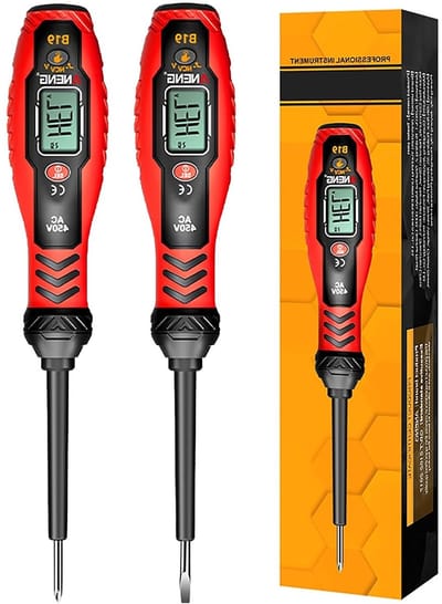 Contactloze Spanningsmeter en Schroevendraaier met LCD Display, Akoestische Alarm en Dual Range AC 11 V/30 V-1000 V, Ideaal voor Elektrische Klussen en Veiligheid