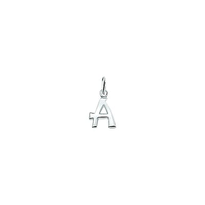 Zilver Gerhodineerde Hanger letter A 1329999
