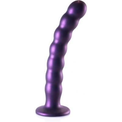 Shots - Ouch! OU824MPU - Beaded G-Spot Dildo - 8'' / 20,5 cm - Metallic Purple