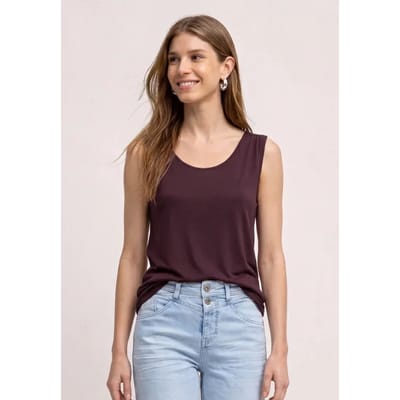 Jersey top met elastische zoom