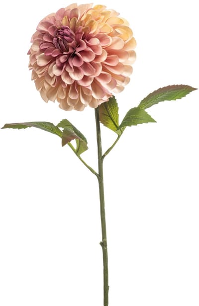 Emerald - Kunstbloem Dahlia pompom XL 77cm oranje - Kunstplant voor binnen
