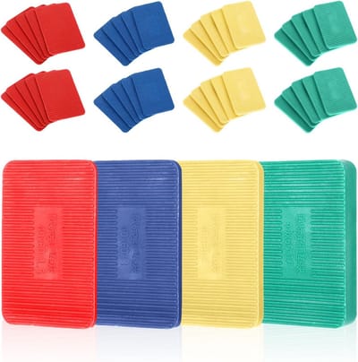 40 Stuks Kunststof Afstandhouders Set - Nivelleringsplaatjes voor Terras, Gevels, en Tegels (1.5mm tot 10mm)