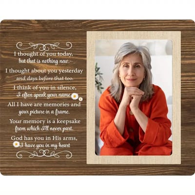 Gedenken Foto Frame - Herdenkingsgeschenk voor Dierbaren - Geschikt voor 10x15 Foto - 20x25 cm