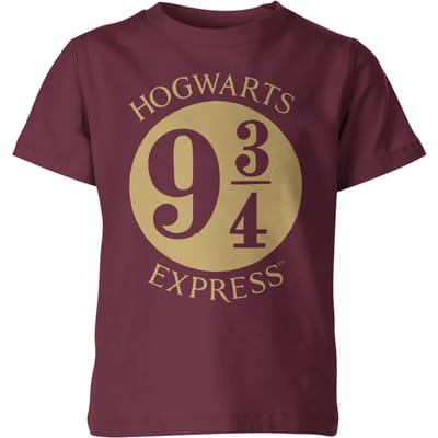 Harry Potter Platform 9 3/4 Kinder T-shirt - Wijnrood - 110/116 (5-6 jaar)