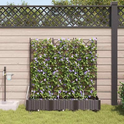vidaXL - Plantenbak - 3 - st - Bruin - 120 - x - 40 - x - 126 - cm - PP