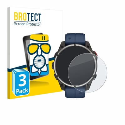 BROTECT - Screenprotector voor Garmin quatix 8 Pro (47 mm) - Folie Beschermfolie Beschermglas matte 3 Stuks