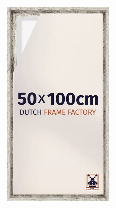 Baklijst 50x100 cm - Wit Mat - Geschikt voor Canvasdoek - MDF Baklijst Lausanne