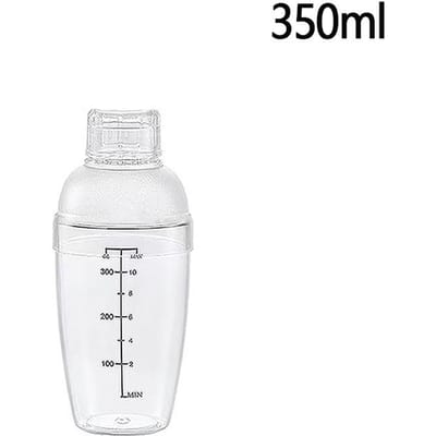 Plastic Cocktailshaker Handshakerbeker met Schalen 350ml/530ml/700ml/1000ml Melkthee Wijn Drank Shaker Mixer Bar Tool white