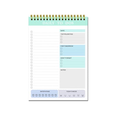 Draagbare planner - notitieblok - afscheurbaar notitieblok voor studenten - elegant ontwerp - takenlijst - planner voor thuiskantoorgebruik - 1 stuk-groente
