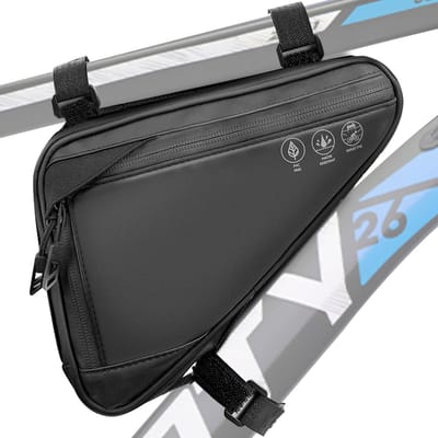 Fietstas - Fietsframe tas - Fietsframetas - Driehoekige fietsframetas - Opbergtas - Reflecterende fietstas - Mountainbike, Racefiets, Grote capaciteit fietsaccessoires - Zwart