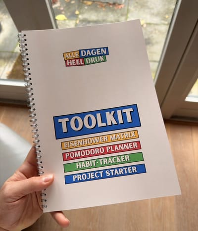 ADHD Focus Toolkit - Tools voor extra focus bij werk of studie - Eisenhower Matrix - Pomodoro Planner - Habit tracker - Project Starter - AlleDagenHeelDruk