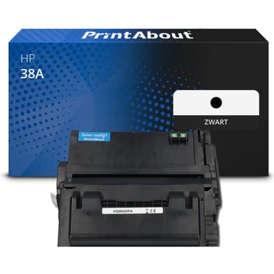 PrintAbout huismerk Toner 38A (Q1338A) Zwart Geschikt voor HP