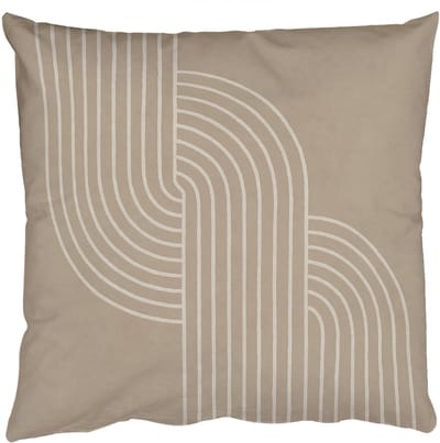 Sierkussens - Kussentjes Woonkamer - 50x50 cm - Parallelle lijnen - Lichte textuur - Beige