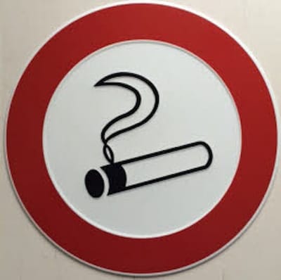 Roken Verboden Bord / 30 cm / Aluminium / Met Afbeelding