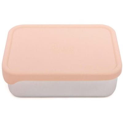 Petit Monkey lunchbox RVS Riley dawn rose 17x13