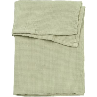 Meyco Baby Uni wieglaken - pre-washed hydrofiel - soft olive - 75x100cm - 0.3 TOG