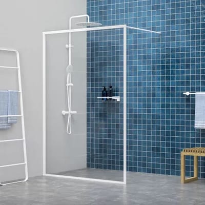 Sealskin Inloopdouche Contour 118x200cm - Mat Wit Profiel - 6 Mm Helder Glas