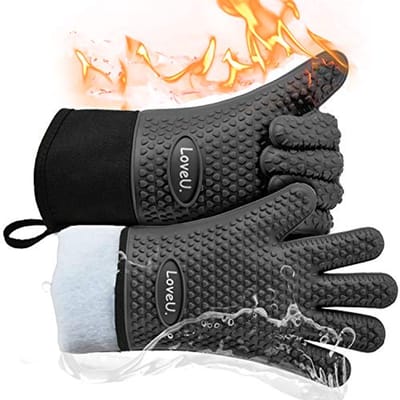Hittebestendige Silicium Katoenen Ovenhandschoenen voor BBQ en Koken - Dubbele Bescherming & Flexibiliteit